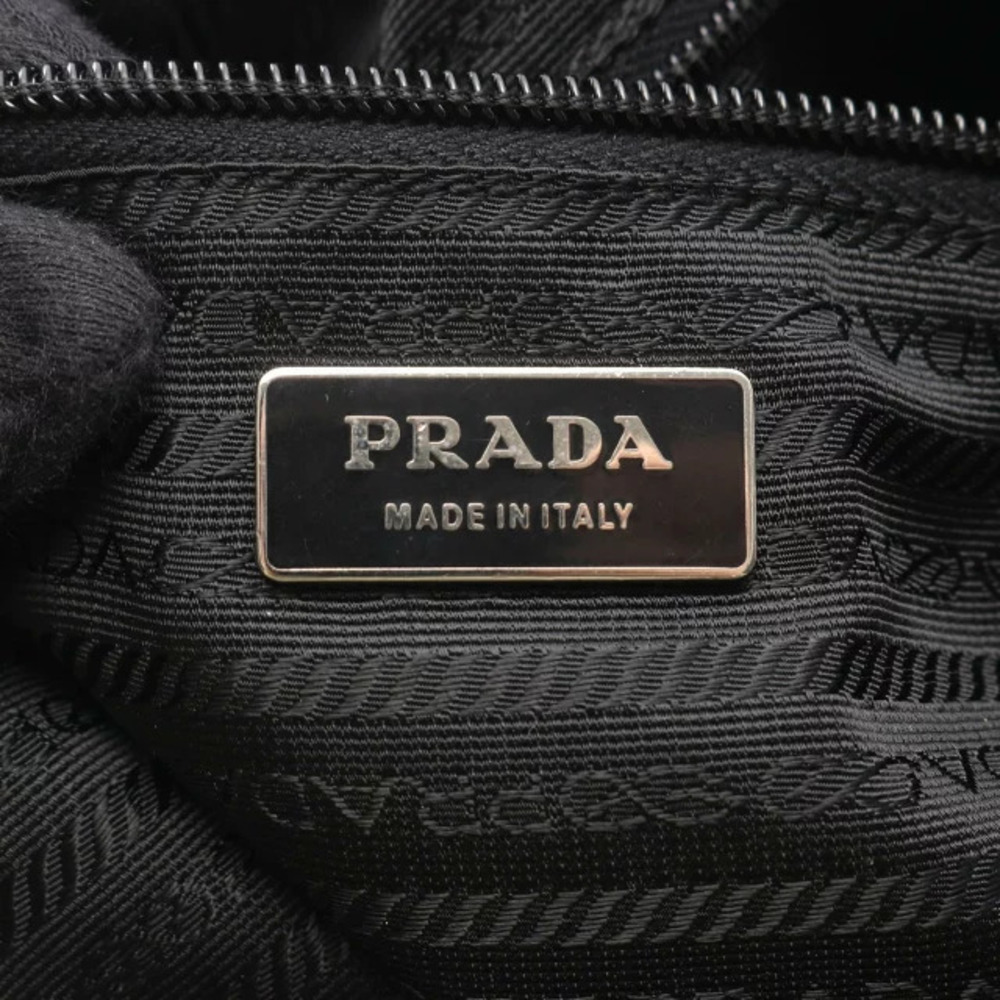 Prada VIAGGIO Leather Boston Bag Black - Picture 4 of 10